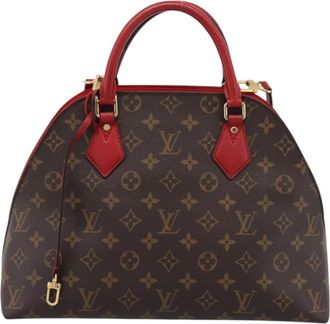 Louis Vuitton Alma Bnb Monogram Canvas With Leather Brown Canvas Handbag (Pre-Owned)