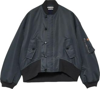 J.W.Anderson Giacca Bomber Oversize con Orlo a Costine - - Jackets - Donna - Grigio - L
