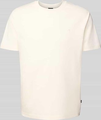 Joop T-Shirt mit Rundhalsausschnitt und Stitching in Offwhite, Größe XXL