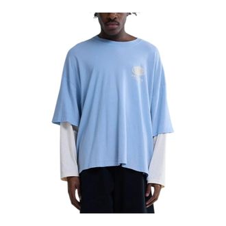 New Amsterdam Surf Association Tops, Heren, Blauw, M, Katoen, Corporate Logo Longsleeve