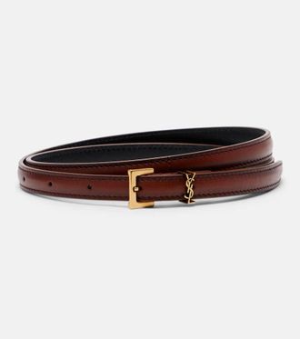 Saint Laurent Cassandre leather belt