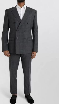 Dolce & Gabbana plaid wool double-breasted suit