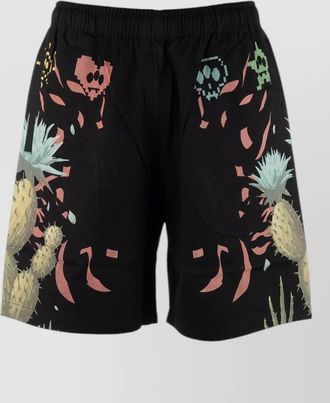Barrow graphic print mid length relaxed fit swim shorts