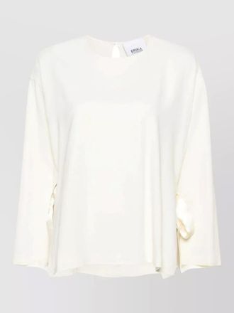 Erika Cavallini Semi Couture textured long-sleeve blouse