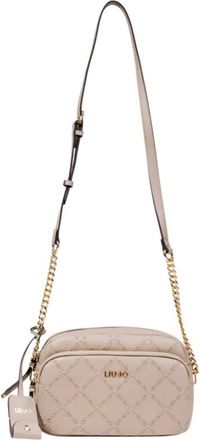 Liu Jo Tassen, Dames, Beige, ONE Size, Beige Schoudertas met Rits