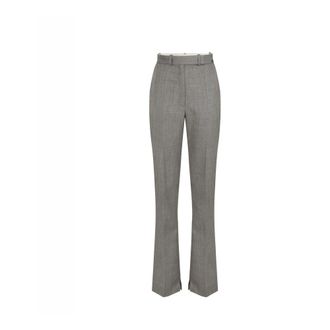 Elisabetta Franchi Wollen broek - Dames - Broeken - Grijs - Maat: 2XL Wol