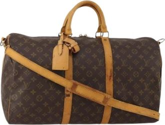 Louis Vuitton Pre-owned Weekend Bag - Dames - Vintage Weekendtas - Bruin - ONE Size - Leer - Vintage