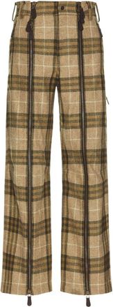 Burberry Mens Check Wool Zip Trousers, Brand Size 50 ( Waist Size 34.3 )