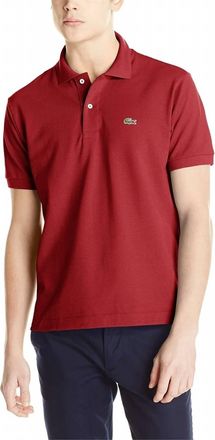 Lacoste Short Sleeve Classic Pique Polo In Bordeaux