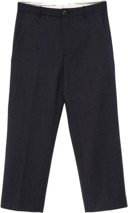 Nine In The Morning Cropped Tailored Trousers With Clean Front