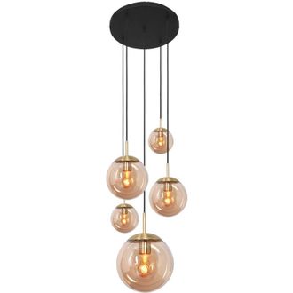 Steinhauer Steinhauer - lampada a sospensione - Bollique led - ambra - vetro