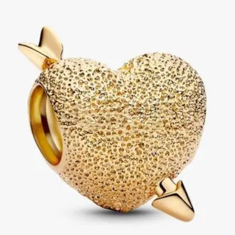 Pandora 14k Gold-plated Cupid Heart Charm