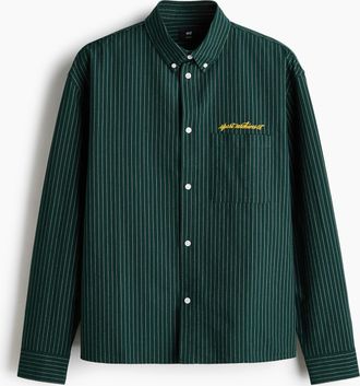 H&M Oxford-Hemd in Loose Fit - Green