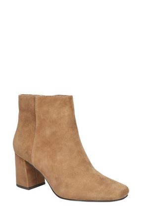 Bella Vita Wilma Block Heel Bootie in Cognac Suede Leather at Nordstrom, Size 6.5