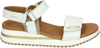 Mephisto Sportieve witte sandalen met G-breedte - Dames - Sandalen - Wit - 37 EU - Leer - Schoenen