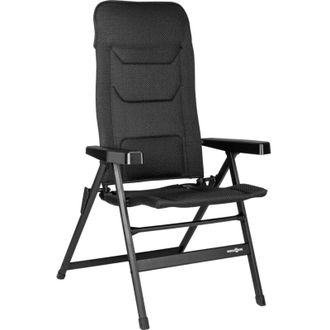 Brunner Brunner - sedia da campeggio reclinabile rebel pro large in alluminio e 3durafeel antracite 54x45x125 cm