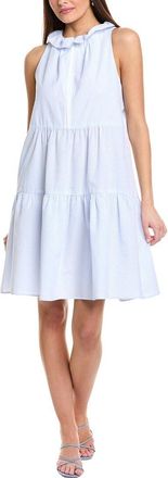 Sara Campbell Line Dress In Seersucker