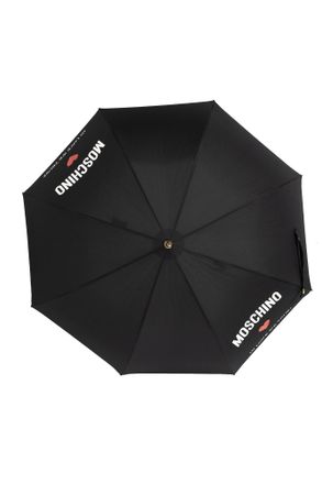 Moschino Umbrella With Logo, Unisex, Black