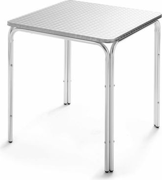 Oviala Mesa de jard&iacute;n cuadrada de aluminio