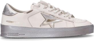 Golden Goose Silver Lace Up Sneakers