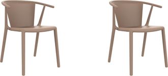 Resol Sillas Woody Flat Resol Pl&aacute;stico Beige (pack De 2)