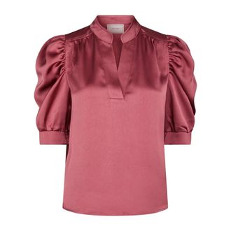 Neo Noir Roella Heavy Sateen Blouse - Dames - Blouses - Roze - XL - Polyester - Overhemden