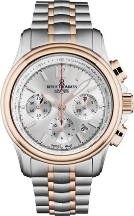 Revue Thommen Air Speed Chronograph Automatic Silver Dial Mens Watch 16041.6452