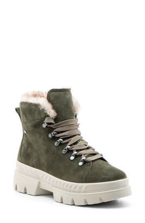 Ara Montana Gore-Tex Waterproof Faux Fur Lined Boot in Forest Hydro-Suede at Nordstrom Rack, Size 11.5