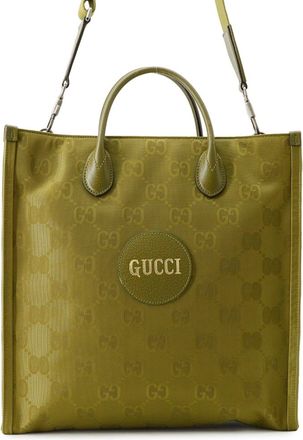Gucci Green Nylon Handbag Tote Bag (Pre-Owned)