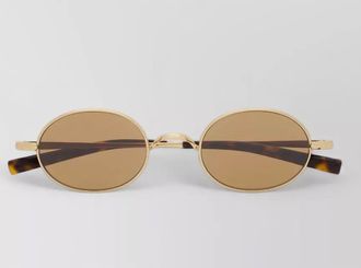 Saint Laurent titanium round-frame sunglasses