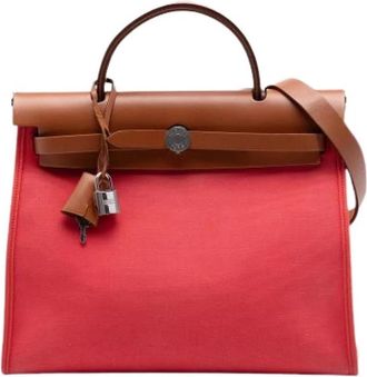 Herm&egrave;s Pre-owned Herbag Zip 31 - Dames - Vintage Handtas - Rood - ONE Size - Leer - Vintage