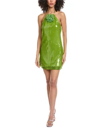 Toccin Micky Halter Tie Neck Shift Dress