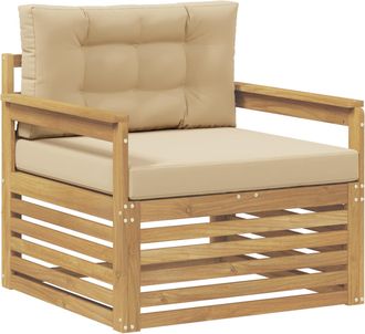 vidaXL Sof&aacute; De Exterior Poli&eacute;ster Blanco Vidaxl