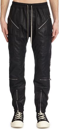 Rick Owens Mens Headon Joggers Black Leather Trousers - Size EU 48 (Mens)