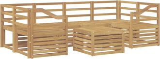 vidaXL Conjunto De Sof&aacute;s De Exterior 7 Uds. Blanco Vidaxl