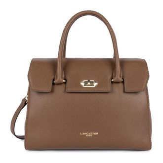 Lancaster Handbags, female, Brown, Size: ONE SIZE Milano Cosmos Leather Handbag with Flap Closure