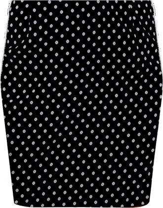 Generic Womens Plain Bodycon Stretch Short MINI Office Pencil Ladies Skirt Plus Size (UK, Alpha, XXL, Regular, Regular, Polka Dot)