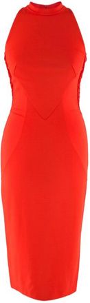 Zuhair Murad Red Mesh Back Sleeveless Dress Size XS