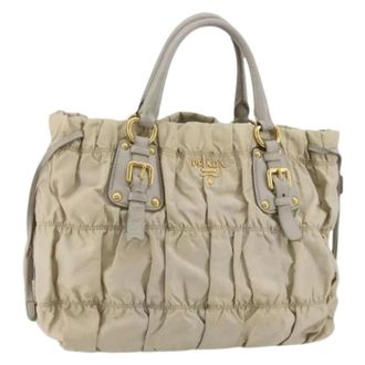Prada Pre-owned Handbags, female, Beige, Size: ONE SIZE Pre-owned Vintage Hand Bag