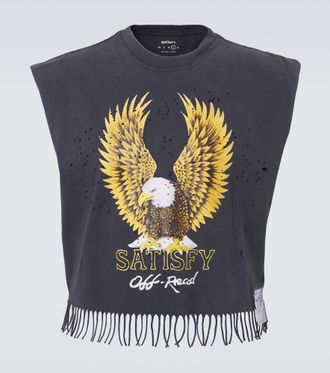 SATISFY MothTech cropped cotton jersey tank top