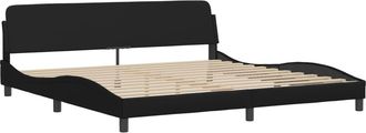 vidaXL Estructura De Cama Dover Cuero Sint&eacute;tico Negro 193x203cm Vidaxl