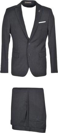Paoloni Single Breasted Suit - Heren - Business pakken - Grijs - M - Wol - Kostuums