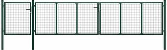vidaXL Puerta De Jard&iacute;n De Acero Verde 500x100 Cm