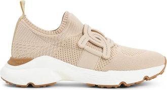 Tod's Schoenen, Dames, Beige, 37 1/2 EU, Katoen, Kate Gebreide Sneakers