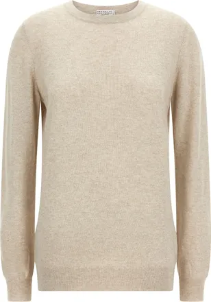 Brunello Cucinelli Beige Cashmere Womens Cardigan