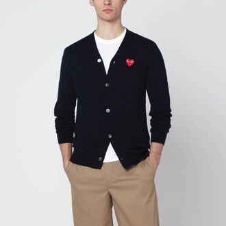 Comme Des Gar&ccedil;ons Navy wool cardigan