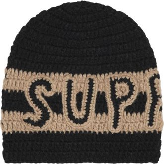 SUPREME FW25 Crochet Logo Beanie Black FW25BN46-BLACK