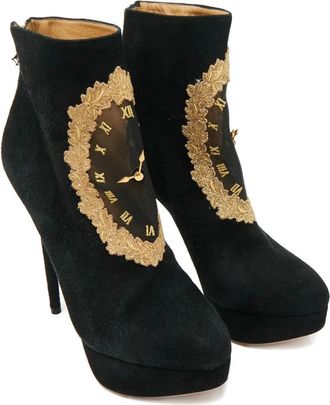 Charlotte Olympia Stivaletti On Time - Nero