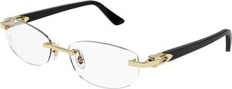 Cartier Glasses, unisex, Yellow, Size: 52 MM Ct0318O Optical Frame
