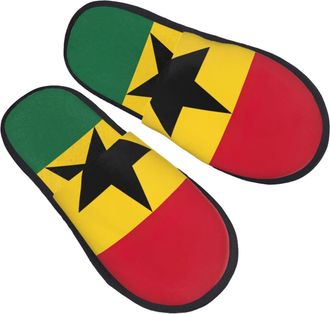 Generic Flag Of Ghana Unisex Slippers Cosy Shoes Breathable House Shoes For Indoor Bedroom Outdoor L